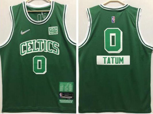 Boston Celtics #0 Jayson Tatum City Jerseys Green