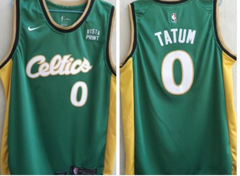 Boston Celtics #0 Jayson Tatum 2022-23 Jersey Green